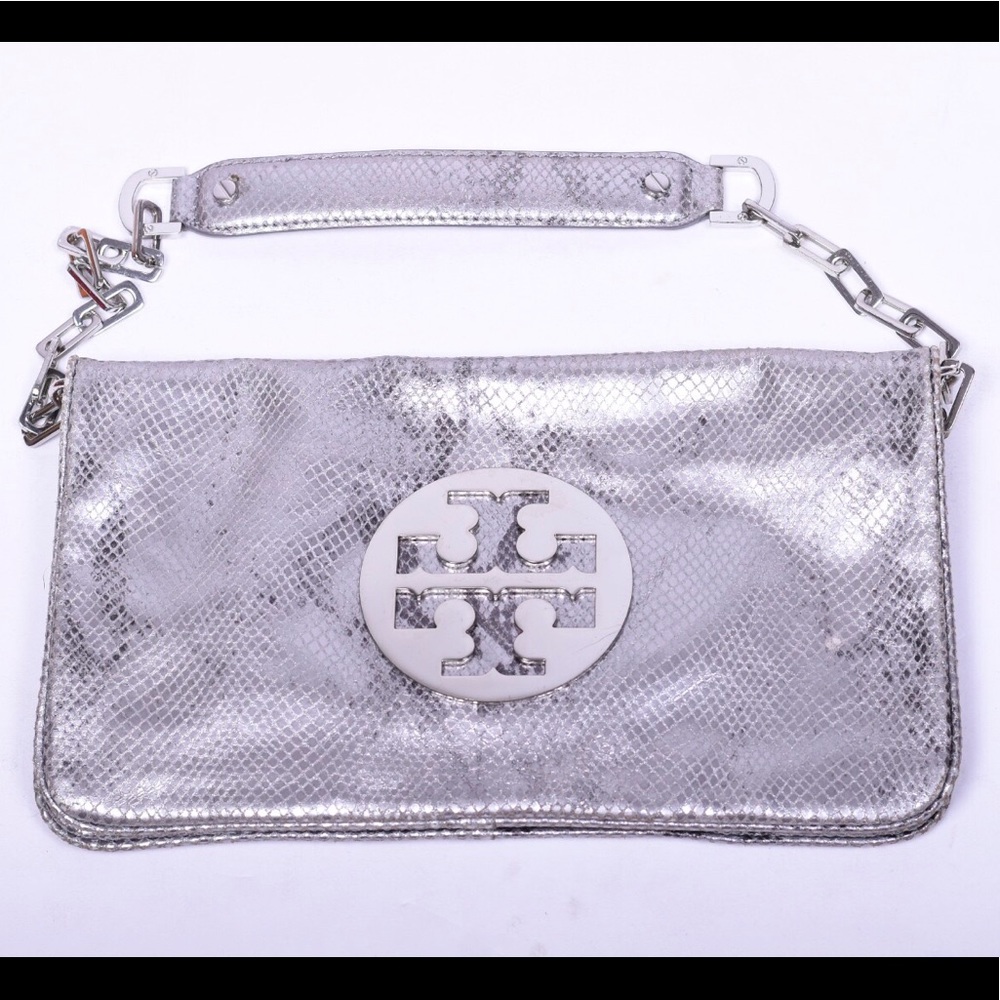 Tory Burch Snakeskin Large Clutch